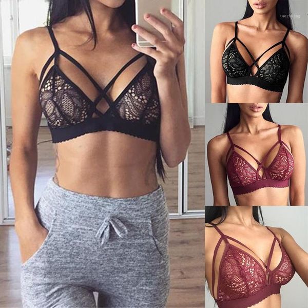 

bras fashion nieuw koop lady effen kleur hollow out flower lace strappy unpadded beha erotische ondergoed1 37rm, Red;black