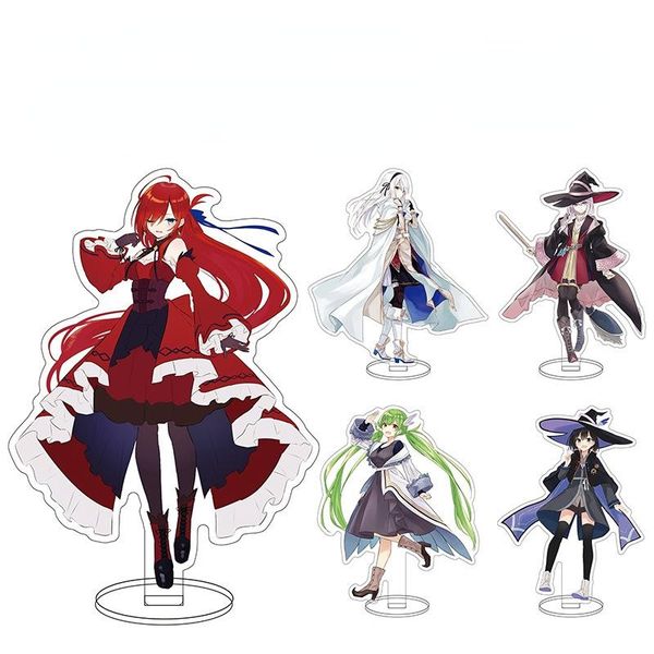 

keychains keychain woman wandering witch the journey of elaina key chain men acrylic standing ring elegant jewelry llaveros, Silver