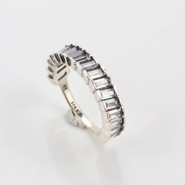 

cluster rings original 925 sterling silver glacial beauty with crystalpandora ring fit women fashion girl charming jewelry, Golden;silver