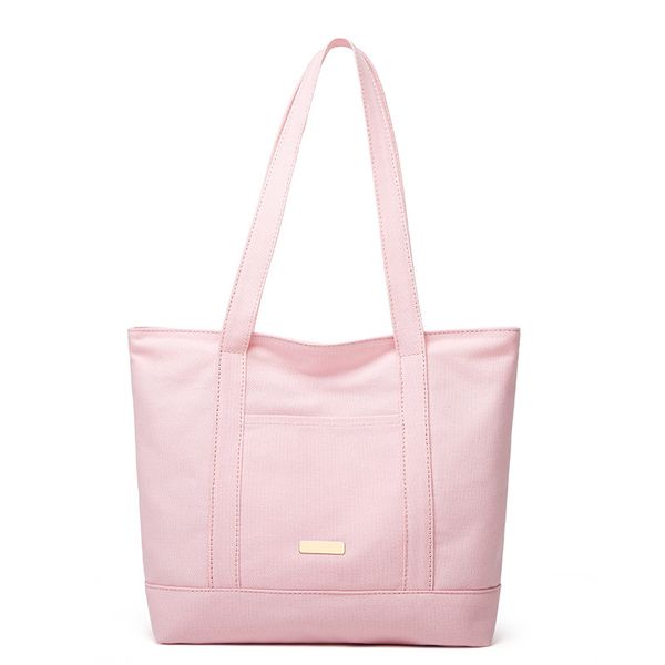 

3pcs shopping bags women canvas plain large capacity solid handbag mix color