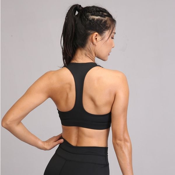 

new bra, shockproof back, sports yoga underwear, women's vest bra, Black;white