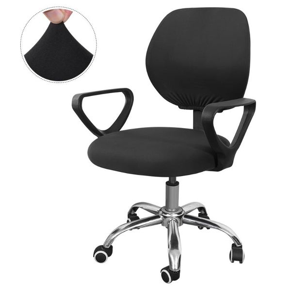 

chair covers 1pc elastic junejour office cover solid computer spandex stretch armchair seat case removable and washable