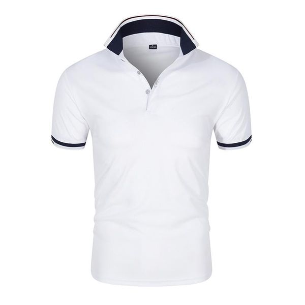 

men's polos 2021spring and summer fashion stripe tie short sleeve shirt british classic leisure business top, White;black
