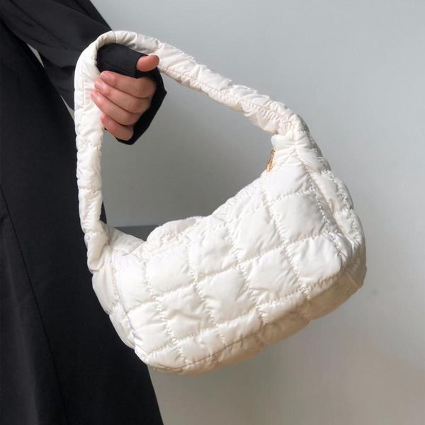 

Designer dinner bagEvening Bags Fashion Candy Color Space Cotton Women Shoulder Bag Designer Quilited Down Padded Handbags Cloud Underarm Wo