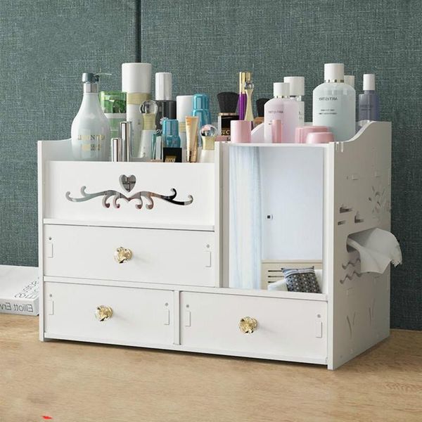 

storage boxes & bins pvc multi-layer drawer type assemble cosmetic container box household white deskfinishing supplies