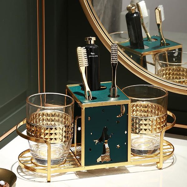 

bath accessory set simple household glass tooth brushing cup couple mouthwash toothbrush storage wash 3pcs bathroom supplies ld140