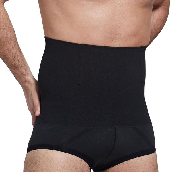 

gym clothing 2021 men tummy shaper briefs high waist body slimmer underwear firm control belly girdle abdomen compression panties male, White;black