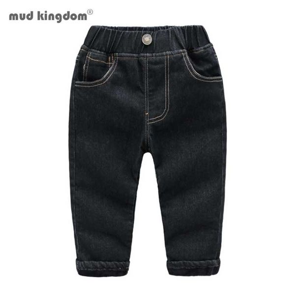 

jeans mudkingdom boys winter fleece lined thicken solid warm elastic waist trouser for, Blue
