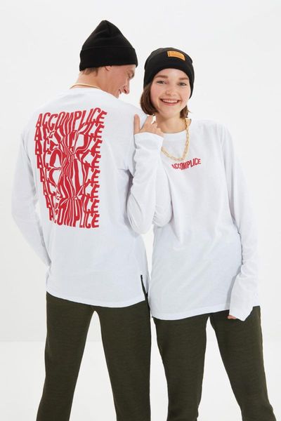 

men's t-shirts trendyol regular fit t-shirt tmnaw22ts0175, White;black