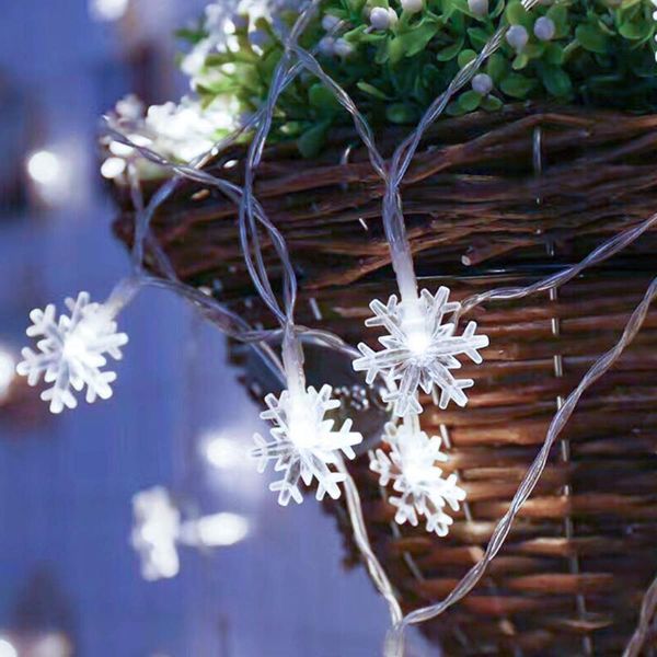 

strings indoor outdoor plug string lights snowflake fairy light 100 200leds christmas holiday party wedding decoration for home