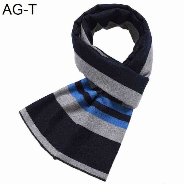 

male autumn and winter tassel men's scarf plaid brushed cashmere scarf, Blue;gray