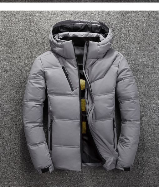 

downs men's winter wide rebellious fashion warm hooded coat casual jacket, Black