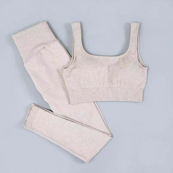 

high waist seamless yoga set workout clothes for women sports gym fitness clothing long sleeve suit outfit