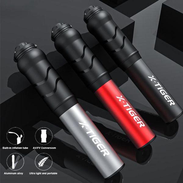

bike pumps portable bicycle pump100psi aluminum alloy mountainbike tire inflator mini hand pump tool