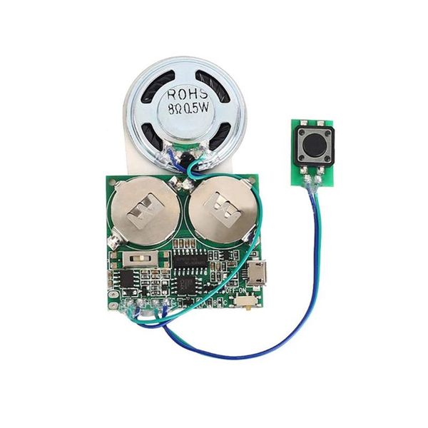 

computer speakers recordable sound module for gift box mp3 greeting card button/light sensor controlled and