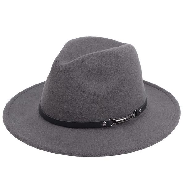 

wide brim hats trendy women's felt fedora hat panama cowboy soft sun suitable for beach wholesale winter spring, Blue;gray