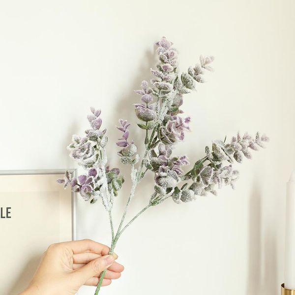 

plastic eucalyptus branch artificial flower arrangment faux foliage for wedding decoration green leaves fake plant decorative flowers & wrea
