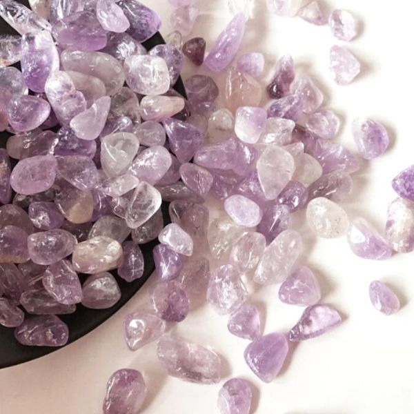 

decorative objects & figurines 100g 9-12mm natural polished tumbled gravel purple crystal stones aquariums fish tank decoration supplies