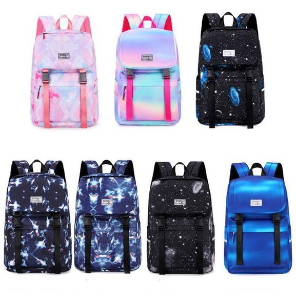 

backpack arrival women and men for 2021 summer gradual change printing student schoolbag big capacity waterproof kid bookbag
