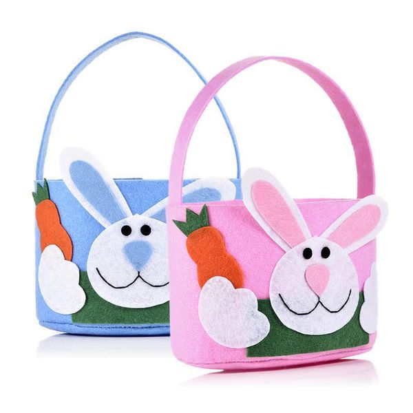 

gift wrap storage bag easter round blue pink candy two styles