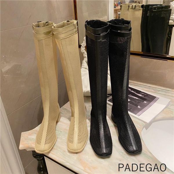 

boots women 2021 fashion streetwear black korean thigh high