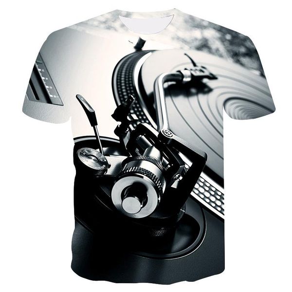 

men's t-shirts liasoso 3d print summer t-shirt motorcycle punk retro clothes mechanical t shirt tees graphic shirts, White;black