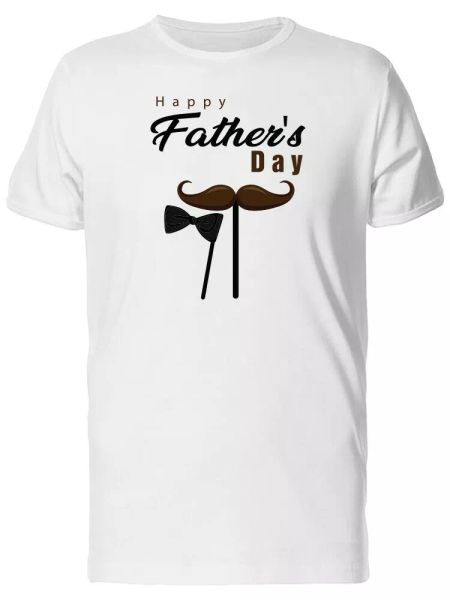 

Happy Fathers Day Cool Mustache Men's Tee -Image by Shutterstock, White;black