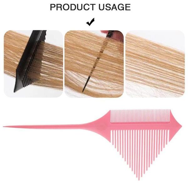 

hair brushes professional highlighting comb salon hairdressing supplies care anti-static carbon fiber tip styling tools, Silver