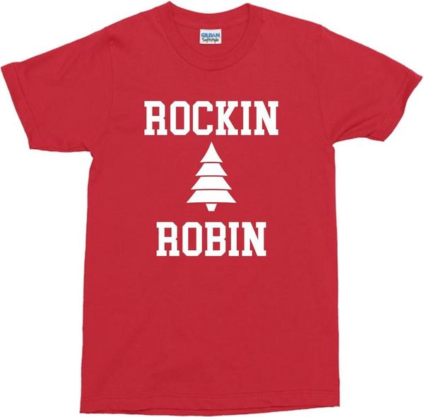 

rockin' robin t-shirt - retro, bobby day, 1950's, christmas, various colours, White;black