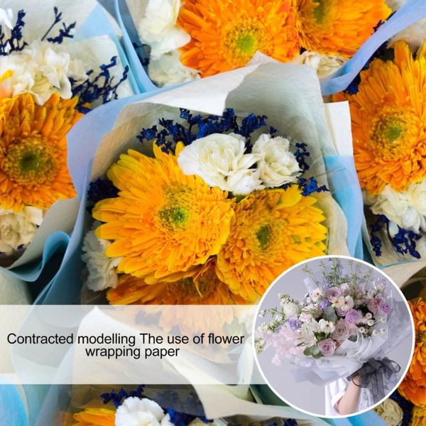 

gift wrap 20pcs flower packing paper wrapping papers transparent