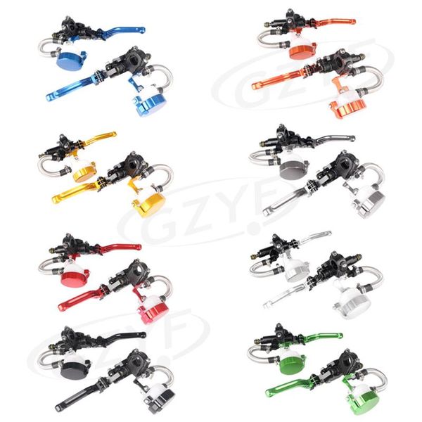 

motorcycle brakes 7/8" 22mm brake clutch levers master cylinder reservoir universal for 100cc. to 400 cc sport street dirt bike cnc mot
