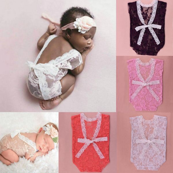 

newborn romper pgraphy props christmas baby girl lacedeep v leaks back lace ha clothing set p outfits onesies one-piece rompers jumpsuits cl, Blue