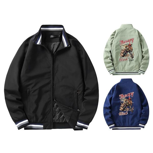 

men's jackets 2021 arrival autumn winter printed cotton jacket, Black;brown