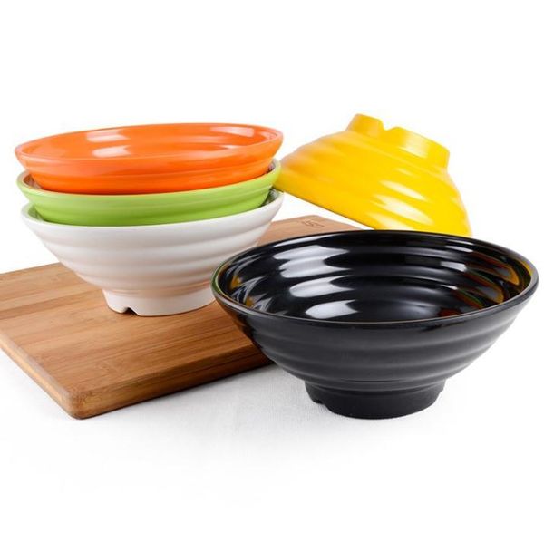 

melamine dinnerware noodle bowl cone ring striae with chain restaurant a5 bowls tableware soup holder