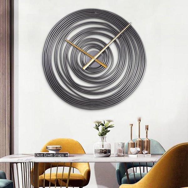 

wall clocks european simple spanish clock metal mute bedroom living room study fashionable decoration modern design