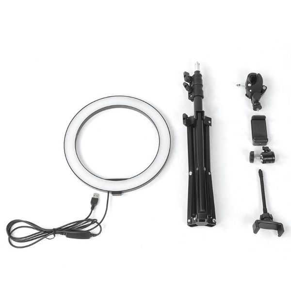 

inch dimmable led ring fill light camera video lamp with 1.2m tripod phone clip set for filling indoors outdoors flash heads