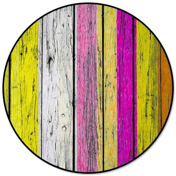 

carpets creative rugs for children rooms shabby rainbow wood pattern round carpet rug home living room bedroom