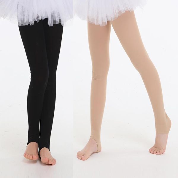 

footies spring kids pantyhose ballet dance tights for girls stocking children velvet solid white black skin, Blue