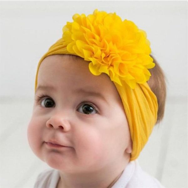 

hair accessories cute baby headband turban flower born girl headbands elastic kids band hairband #40, Slivery;white