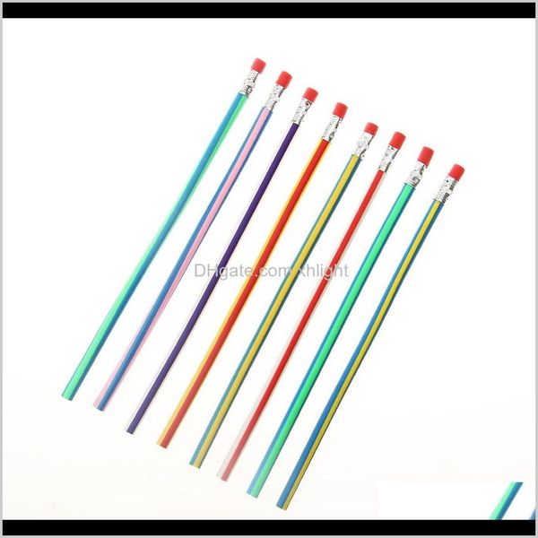 

business & industrial drop delivery 2021 korea cute flexible soft pencil with eraser stationery colorful magic bendy pencils student school