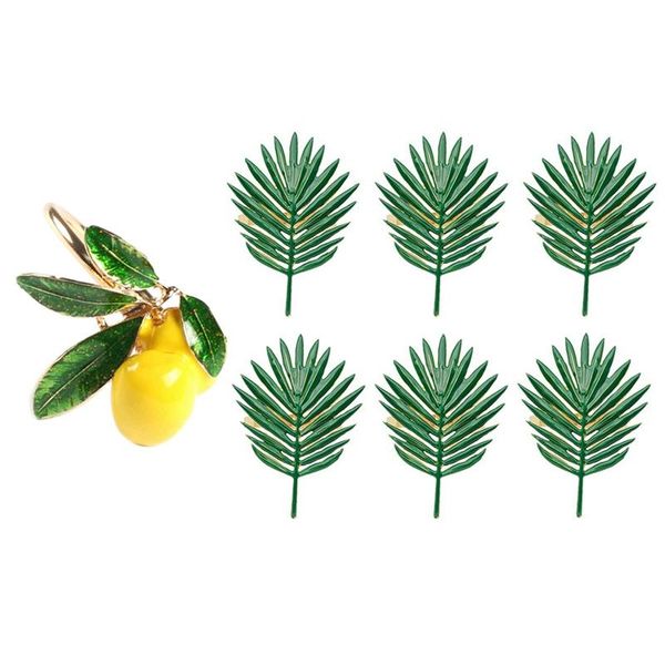 

napkin rings 6pcs ring table decoration gold with sunflower leaf