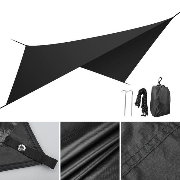 

ultralight camping mat waterproof tent tarp sun shelter black 4x3m for picnic beach blanket hiking tourist tents and shelters