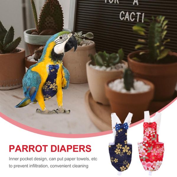 

other bird supplies 2pcs parrot birds diaper printing urine pad practical pet supply black red