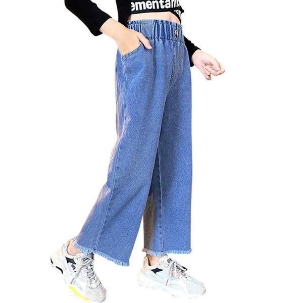 

jeans for girls solid color kids girl casual style children autumn winter children's clothes 6 8 10 12 14, Blue