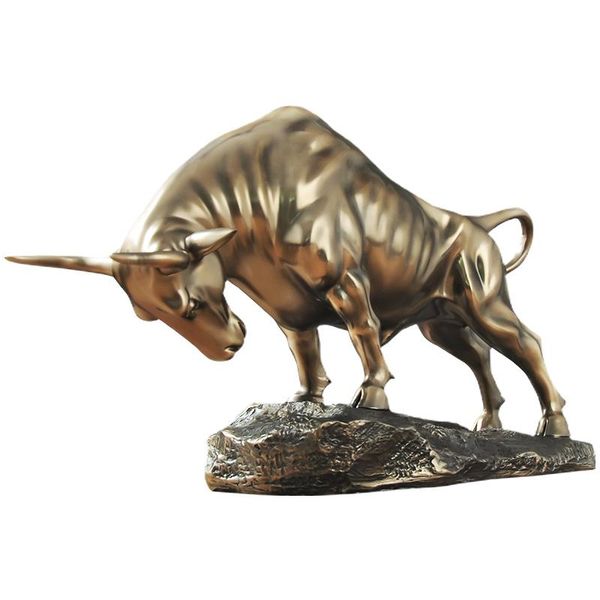

decorative objects & figurines handmade wild ox sculpture resin bull statue wildlife ornament home decor handcraft furnishing office busines