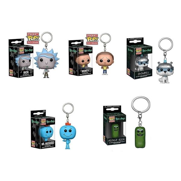 

funko pop rick and morty mission pida sour cucumber key chain pendant