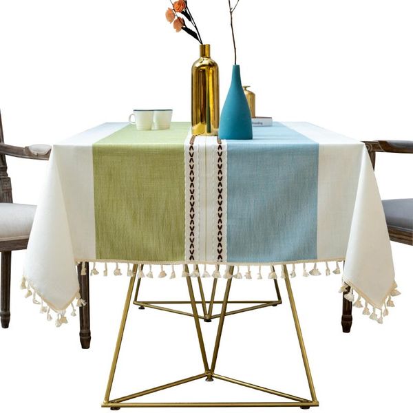 

table cloth nordic tassel decoration tablecloth cotton linen art dustproof home kitchen western
