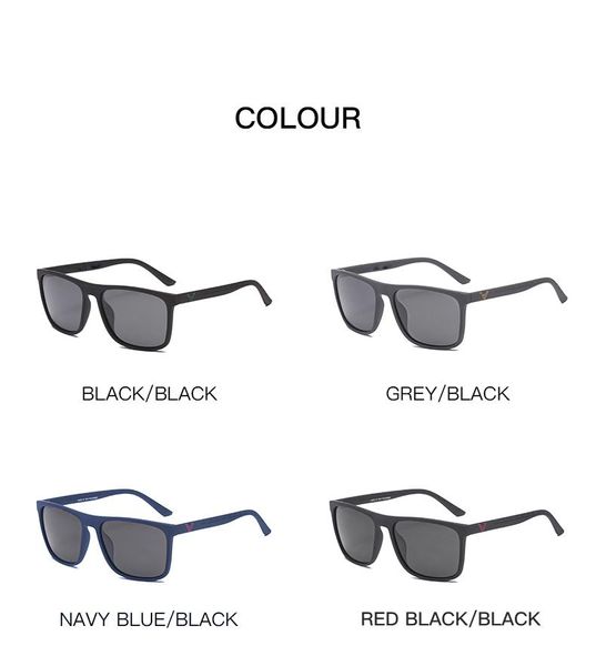 

fashion polarized sunglasses men square frame male sun glasses fishing driving uv400 1909, White;black