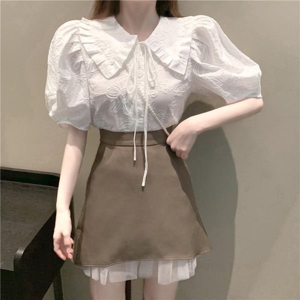 

skirts summer mesh patchwork mini women high waist korean zipper pockets clubwear streetwear a-line casual office z349, Black