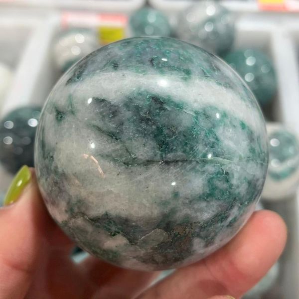 

decorative objects & figurines 60-65mm dioptase ball healing crystal sphere natural stone ore for home decor
